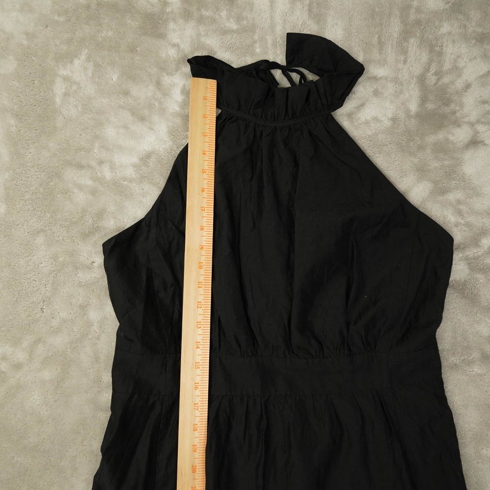 Banana Republic Dress Womens 12 NWT Black Lined Halter Ruffle Neck Chic Cocktail - Picture 7 of 11
